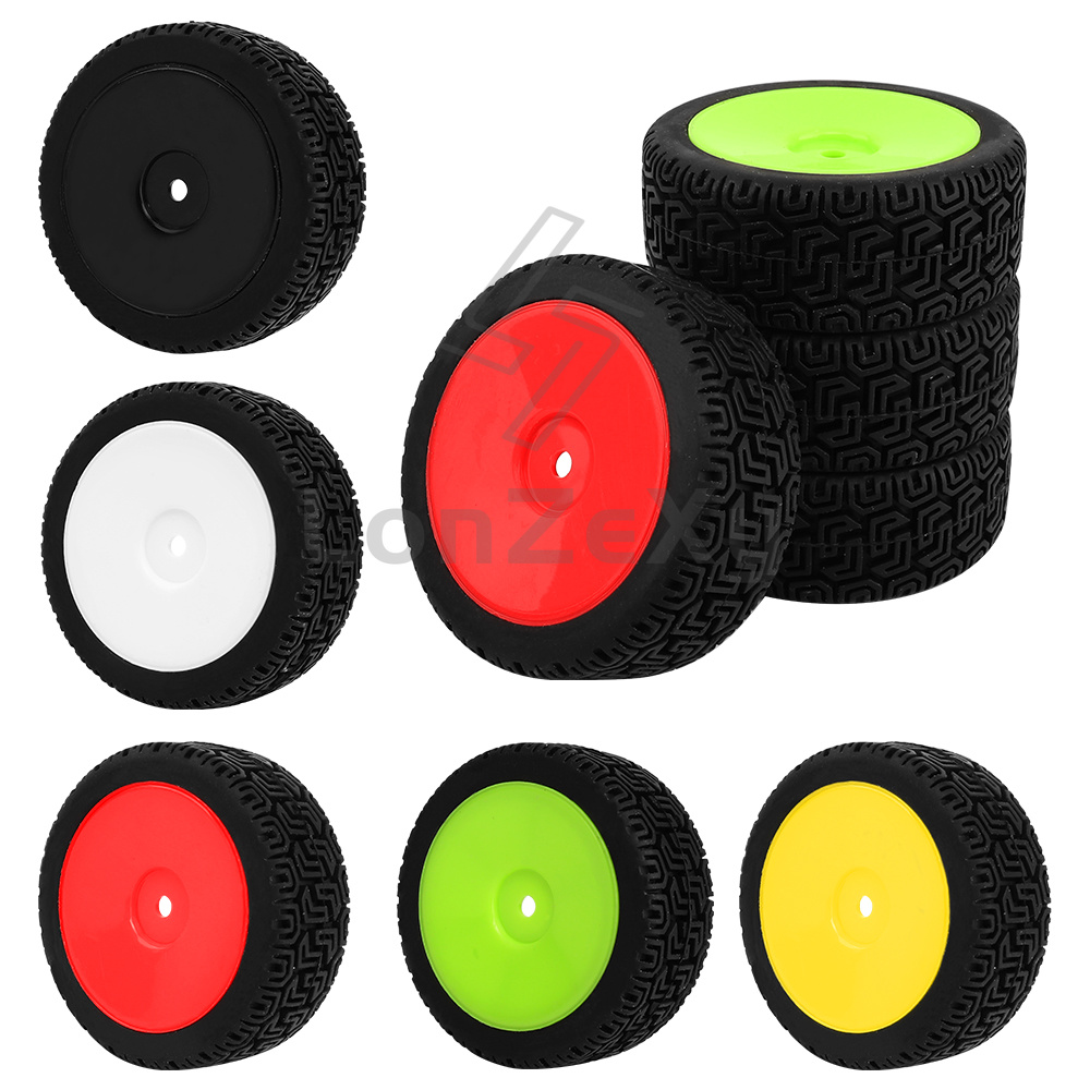 Rc Tire Foam Insert - 4 Pneus de Borracha com Aros