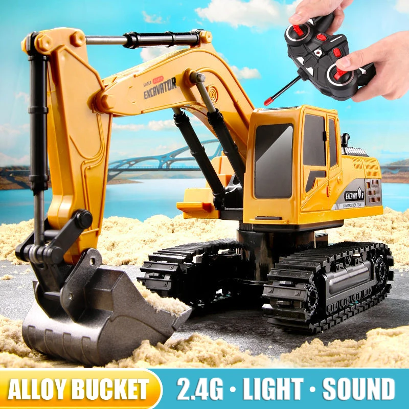 Rc Excavator Hobby - Escavadeira RC 2.4Ghz 6 Canais 1:24,