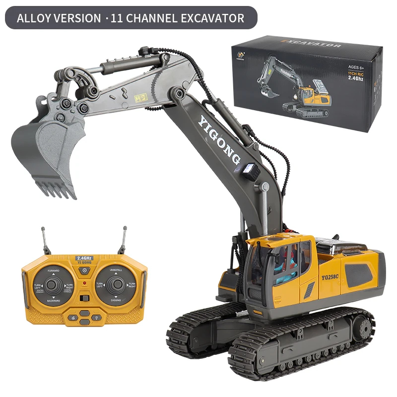 Rc Excavator Hobby - Conjunto de brinquedos para veículos de