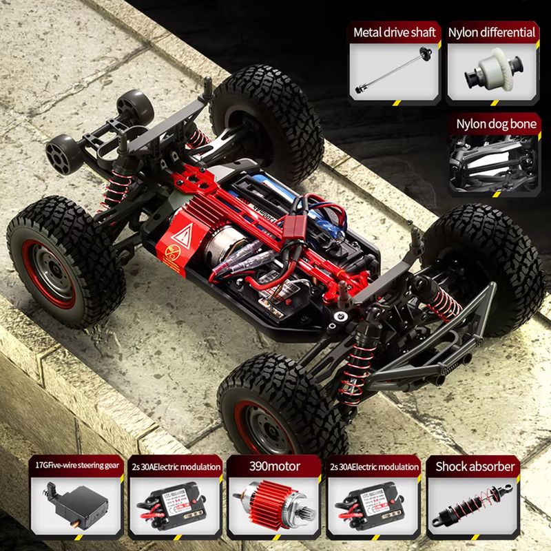Rc Hobby Monster Truck - Caminhão Monstro RC 4x4 1:16, 38km/h,