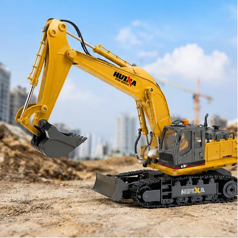 Rc Excavator Hobby - Escavadeira de controle remoto Huina, liga