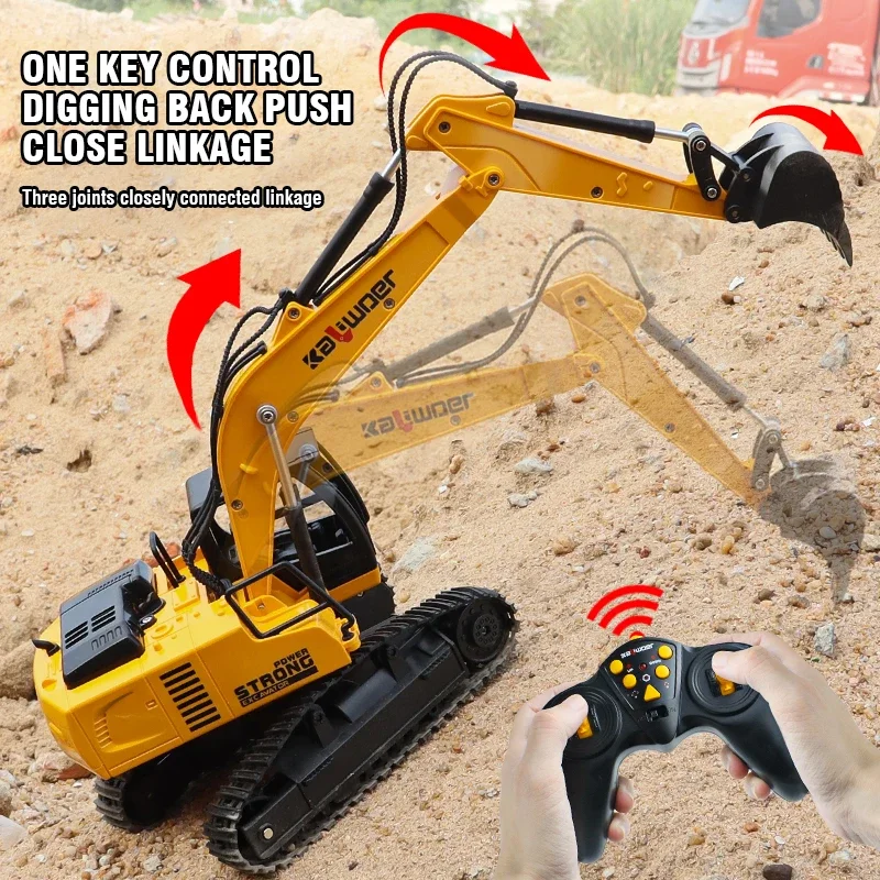 Rc Excavator Hobby - Huina rc escavadeira 1/24 9ch carros