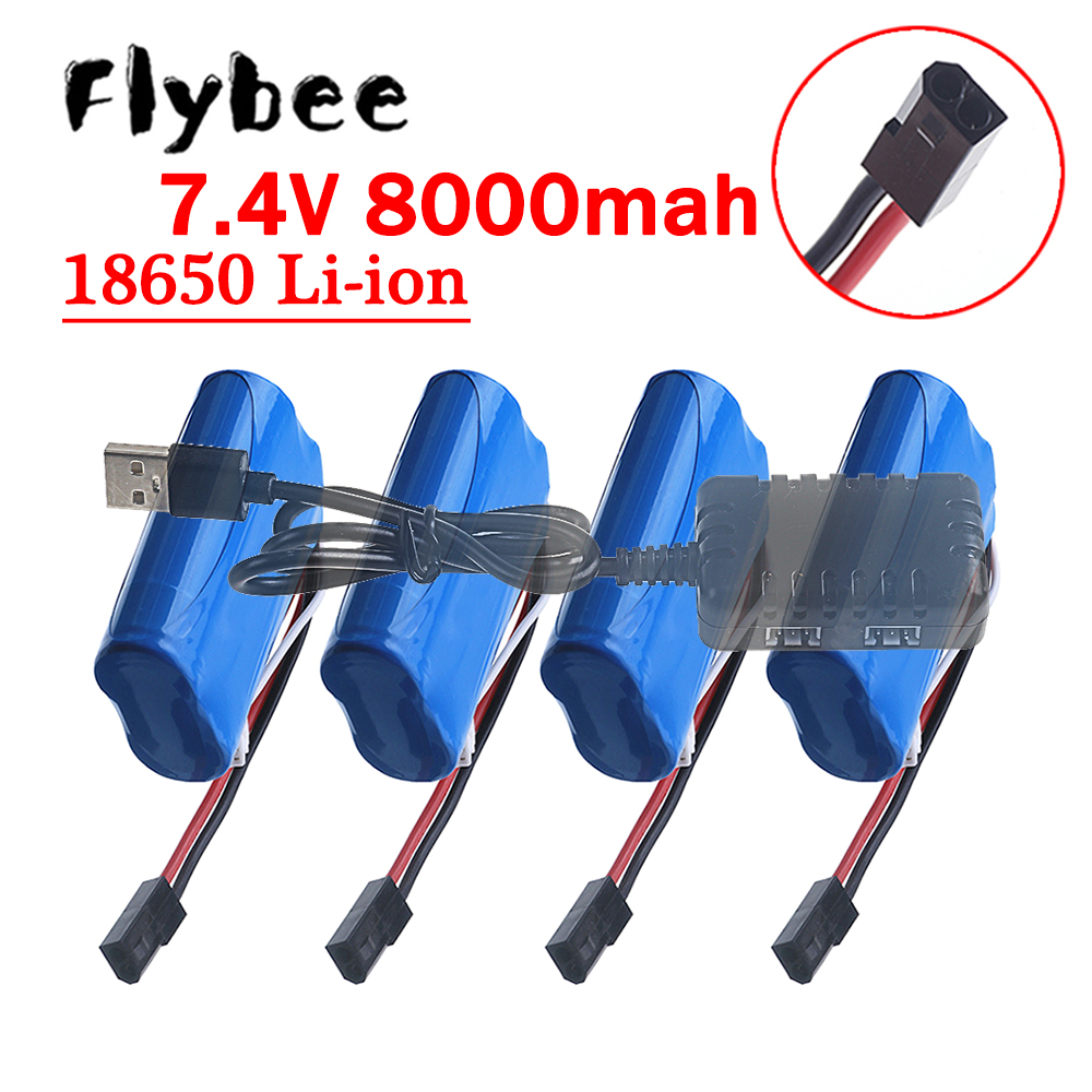 Rc Hobby Parts - Bateria (5500 Plug) 18650 7.4V 8000mAh,