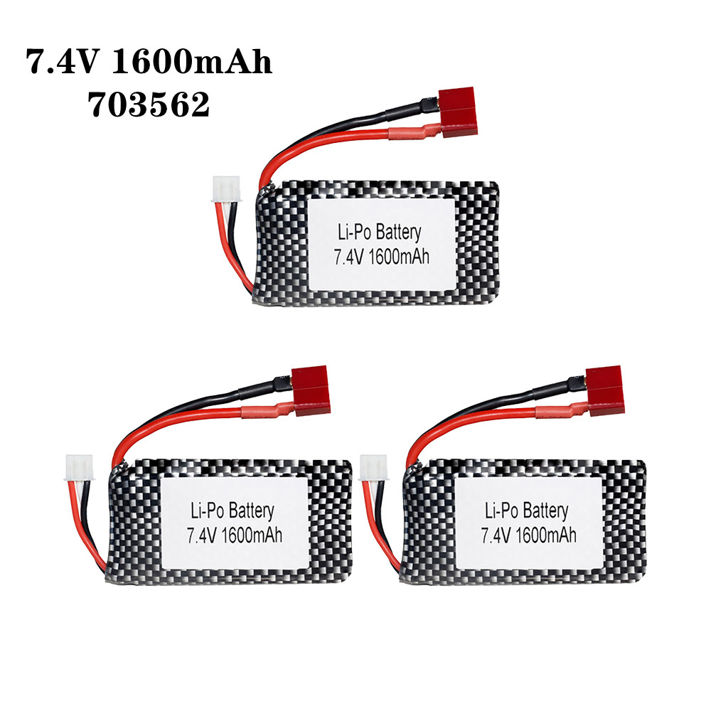 Rc Hobby Parts - 1/2/3 pçs/lote Bateria Lipo 7.4v 1600mah