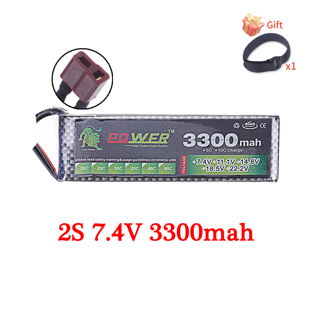 Bateria lipo 60c 3300mah 7.4v  - Rc Hobby Parts avaliação e preço