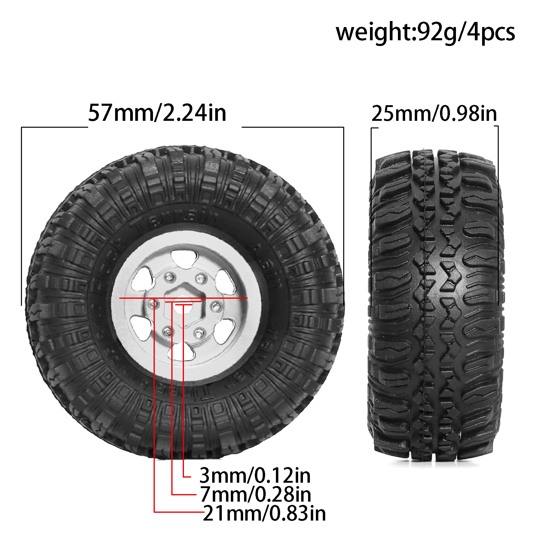 Pneus de Lama RC RED SPIDER 4  - Rc Tire Foam Insert avaliação e preço