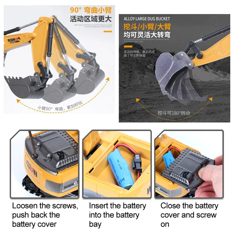 Escavadeira RC 2.4Ghz 6 Canais - Rc Excavator Hobby avaliação e preço