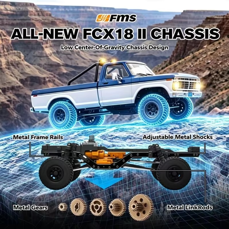 FMS 1:18 FCX18 II F‑100 Brushe - Rc Hobby Grade Car avaliação e preço