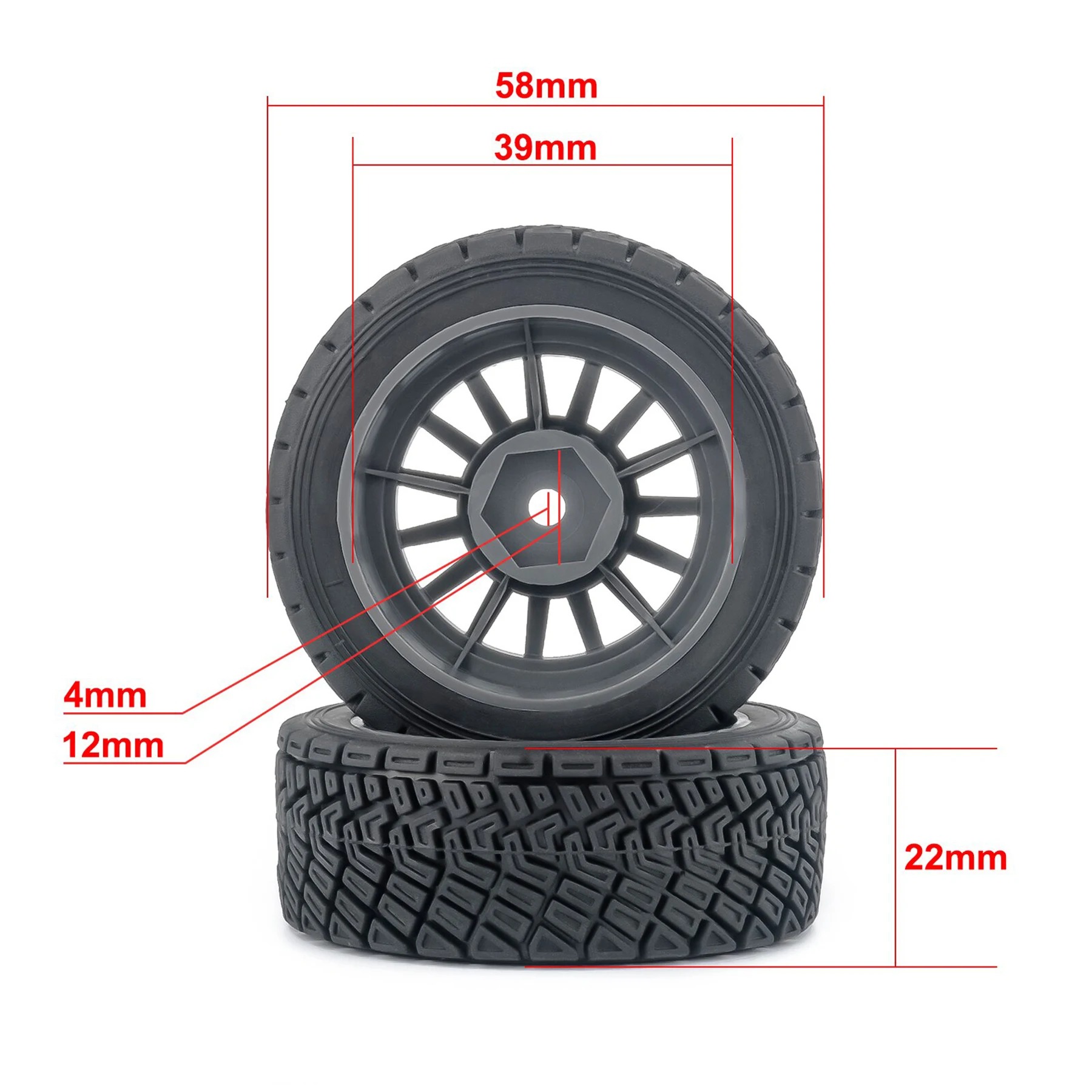 4 Pneus de Rally RC WRC 1/14 c - Rc Tire Foam Insert avaliação e preço
