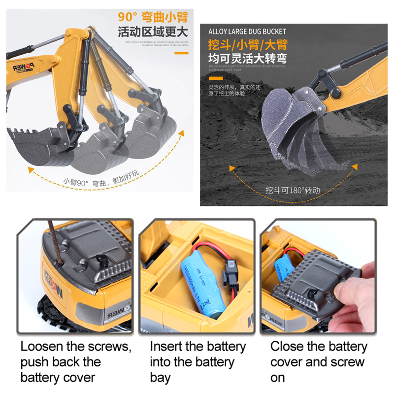 Escavadeira rc 2.4ghz 6 canais - Rc Excavator Hobby avaliação e preço